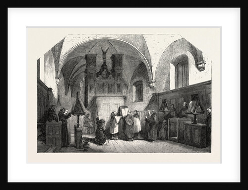 Monks of St. Francis Singing a Te Deum, Engraving 1855 by Anonymous