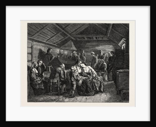 Salon of 1855. Norway. Funerals in Rural Norway, Engraving by Anonymous