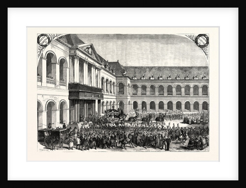 Funeral of Admiral Bruet, Coming from Des Invalides in Paris, France, 1855 by Anonymous