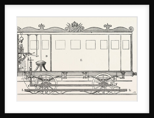 Telegraph Locomotives. Vertical Section of the Telegraph Wagon, 1855 by Anonymous