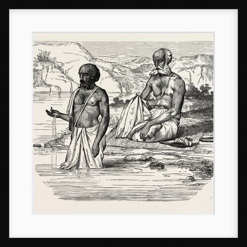 Brahmins Worshipping the Ganges, India by Anonymous