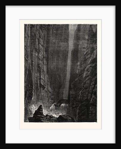The Great Canyon of the Colorado: Raft Precipitated Over a Cataract by Anonymous