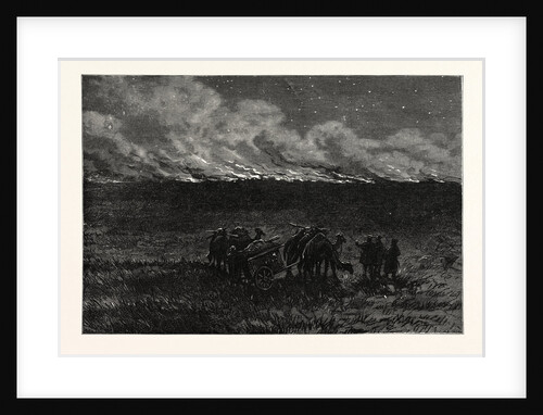 Fire on an Asiatic Steppe by Anonymous