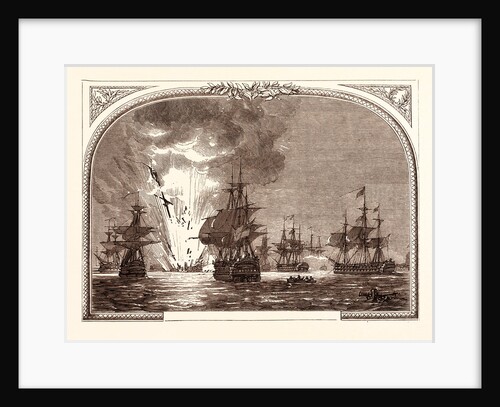 Battle of the Nile, August 1st, 1798. Blowing Up of L'Orient, Egypt by Anonymous