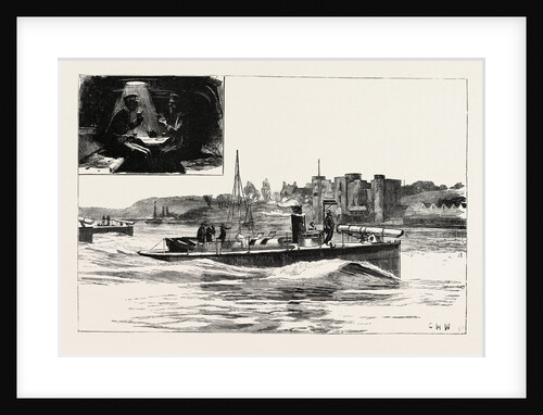 Ancient Defence and Modern Offence, Torpedo Boats Passing Upnor Castle by Anonymous