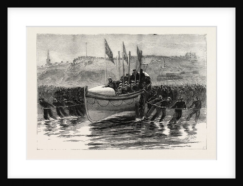 The Launch of a New Lifeboat at Cullercoats Northumberland by Anonymous
