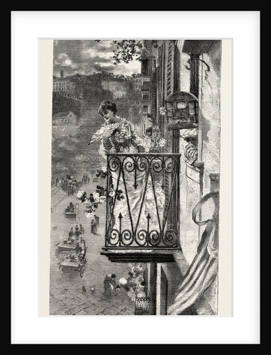 On the Balcony at Naples, Italy by Anonymous