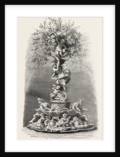 Fruit and Flower Stand in Silver, Table Decoration by Anonymous