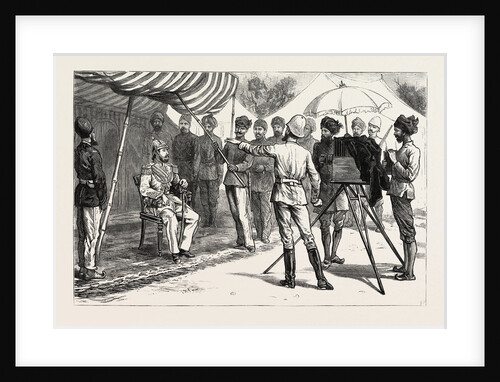 Mr. Burke Posing the Ameer, the Ameer Yakoob Khan at Gandamak, Afghan War by Anonymous