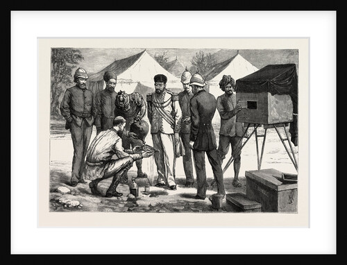 Fixing the Negative, Mr. Burke Posing the Ameer, the Ameer Yakoob Khan at Gandamak, Afghan War by Anonymous