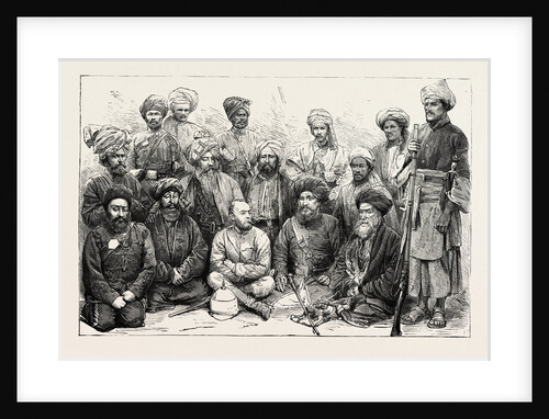 Major Cavagnari and Chief Sirdars at Jellalabad, Now Jalalabad, Afghanistan by Anonymous