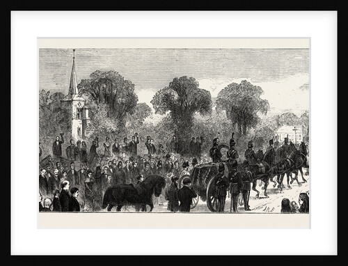 The Procession on the Road to St. Mary's Church, the Funeral of Prince Louis Napoleon by Anonymous