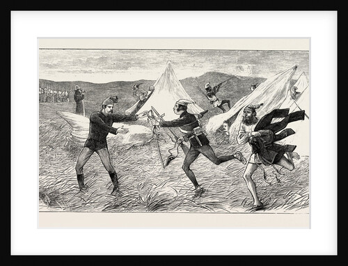 The Zulu War a Morning Alarm in Camp on the Upoko River by Anonymous