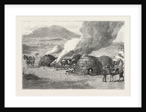 Lancers Burning Zulu Kraals, Upoko River, the Zulu War by Anonymous