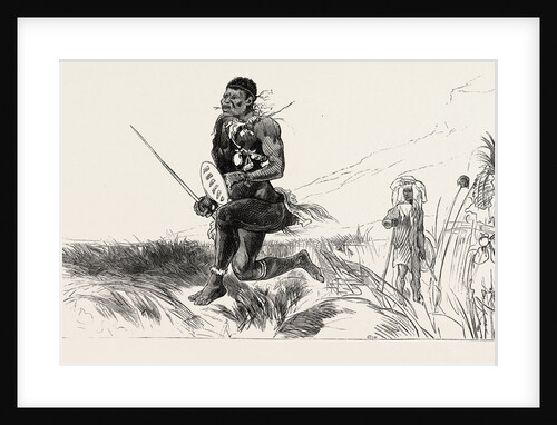 Swazi Kaffir Captain White's Native Battalion Leaving Col. Wood's Encampment on a Scouting Expedition, the Zulu War by Anonymous