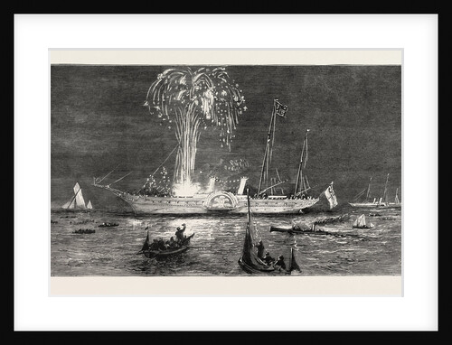 The Royal Yacht Squadron Regatta at Cowes the Prince of Wales's Yacht Osborne Illuminated by Anonymous