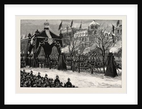 The Death of the Emperor William,the Procession Passing Through the Funeral Arch in Unter Den Linden, Berlin, Germany by Anonymous