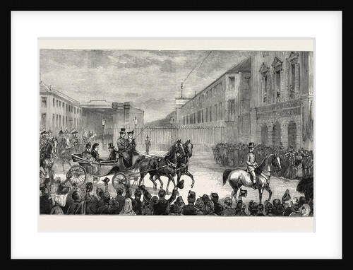 Arrival of the Queen the Royal Party Leaving the Railway Station, the Queen at Florence, Italy by Anonymous