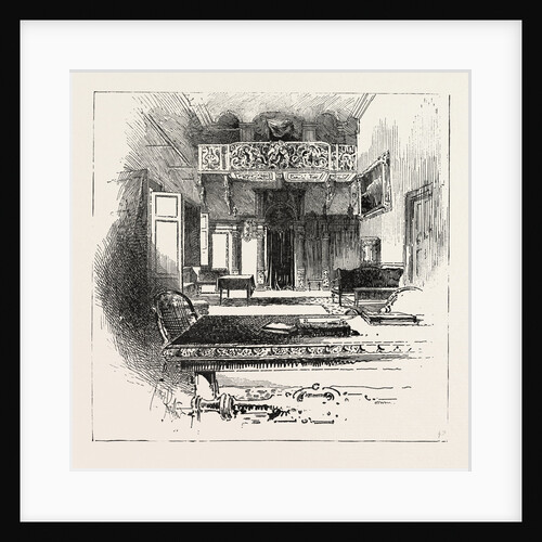 The Hall, Villa Palmieri, the Queen at Florence, Italy by Anonymous