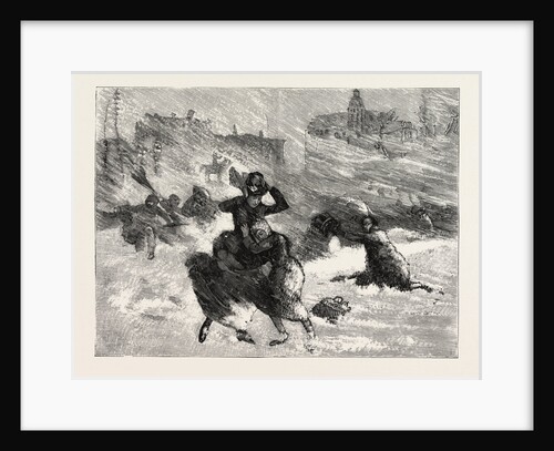 Blizzard in New York, the Perils of Union Square in the Midst of the Blizzard, United States by Anonymous