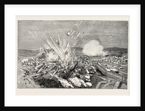 Austrian Artillery Demolishing by Cannon Shot a Dam of Ice on the Vistula at Niepolomice, Galicia, Spain by Anonymous