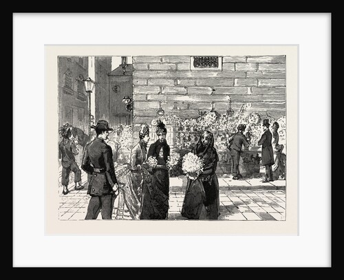 Florence, Italy, a Flower Stall at the Corner of the Strozzi Palace, Via Tornabuoni by Anonymous