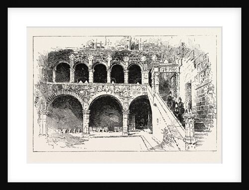 The Queen Visiting the Bargello Palace, Florence Italy by Anonymous