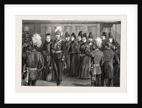 Arrival of Her Majesty at the Railway Station, Charlottenburg the Queen Escorted to Her Carriage by Crown Prince William Germany by Anonymous