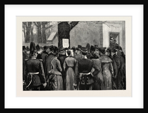 The Illness of the German Emperor, Outside the Guard House Charlottenburg Germany by Anonymous