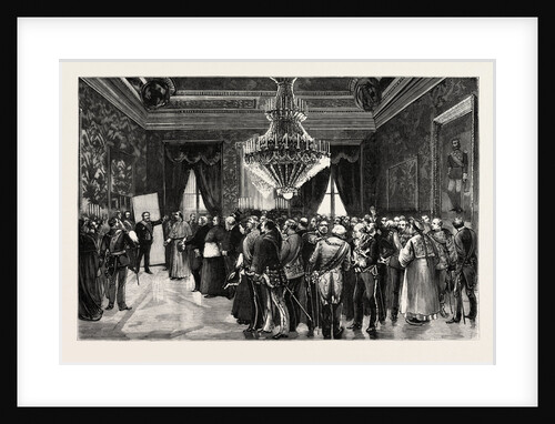 His Excellency the President of the Ministerial Council Announcing the Birth of the Young King of Spain at the Royal Palace by Anonymous