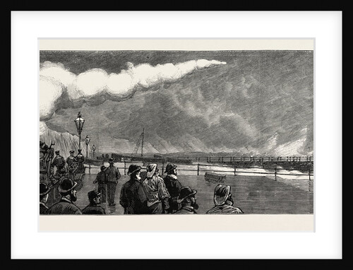 Dover, the Brigade at Practice Firing a, Rocket Over the End of the Pier, the Pier Representing a Wreck by Anonymous