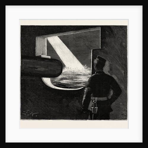 Night Quarters on Board a Man of War, the Target from a Maindeck Port by Anonymous
