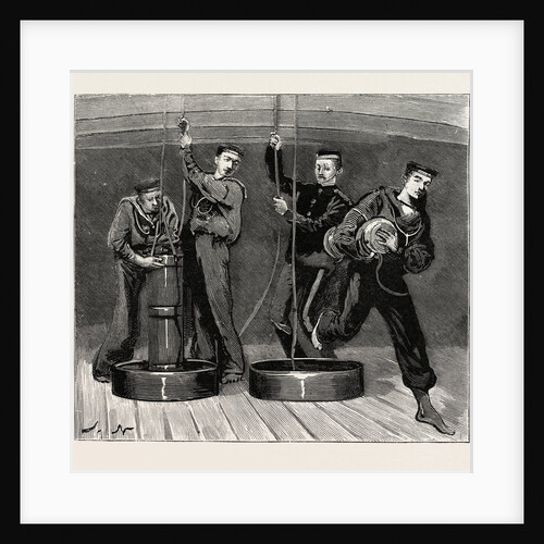 Night Quarters on Board a Man of War, Getting Up Powder by Anonymous