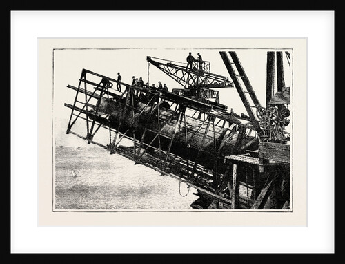 The Opening of Forth Bridge by the Prince of Wales, Bottom Member of Cantilever in Course of Construction, Showing Cage for Building and Rivetting by Anonymous
