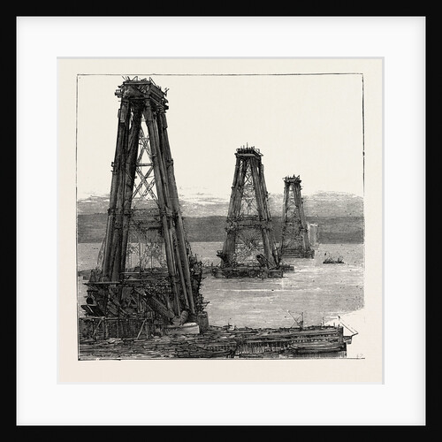 The Forth Bridge, the Cantilever Towers in Course of Construction by Anonymous