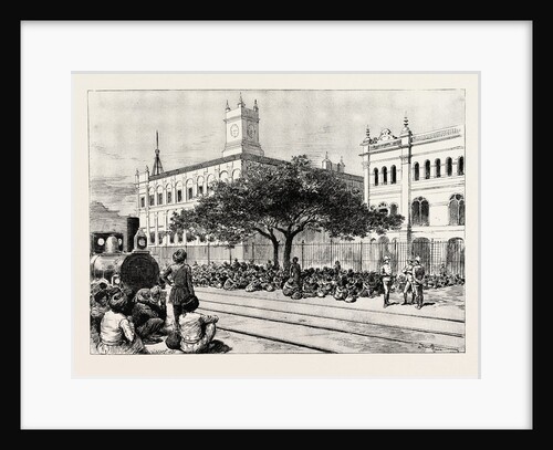 The Chin-Lushai Expedition, the Meean Mir Coolie Corps at Calcutta Waiting to Be Shipped, India by Anonymous