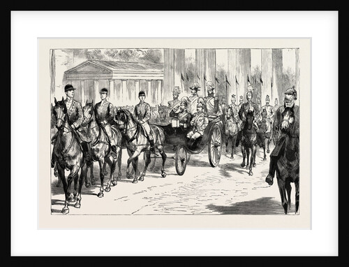 The Prince, Accompanied by the Emperor, Driving to the Palace from the Railway Station at Berlin Germany by Anonymous