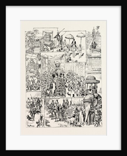 Scenes in the Procession at the Mohurrum Festival, Hyderabad, India by Anonymous