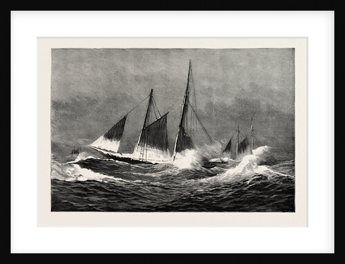 The American Fisheries Question, Fishing Schooner Icing Up in a Winter Gale, United States by Anonymous