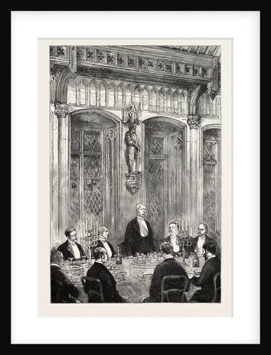 The Explorer Speaking at the Banquet Given in His Honour by the Burgomaster at the Town Hall, Mr. Stanley at Brussels, Belgium by Anonymous