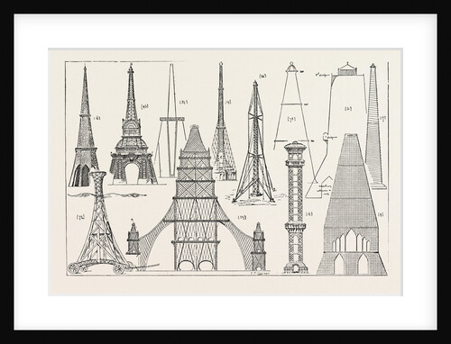 The Proposed Tower for London, Some of the Designs Now on View in the Hall of the Drapers Company by Anonymous