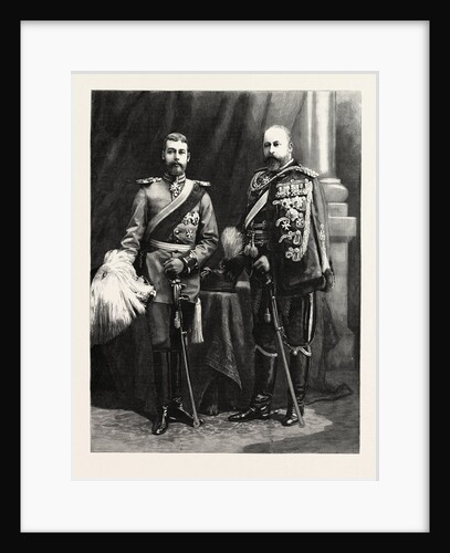 The Prince of Wales and Prince George of Wales in the German Uniforms Presented to Them by the Emperor William During Their Recent Visit to Berlin by Anonymous