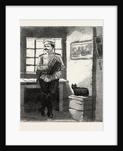 Kharsakov, Russia: an Ogre, the Corporal in Charge Amuses Himself with the Concertina by Anonymous