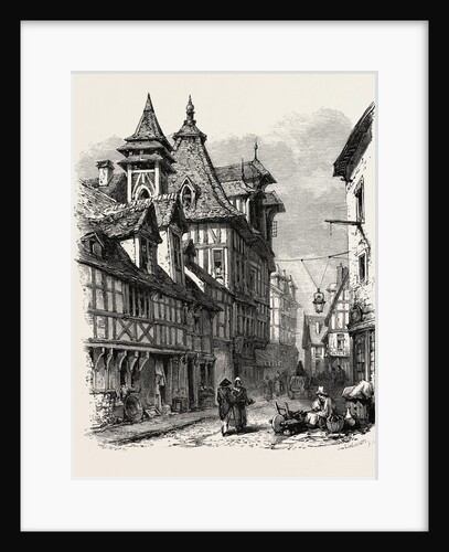 Old Houses in Rouen, Normandy and Brittany, France by Anonymous
