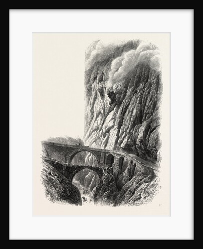 The Devil's Bridge, on the St. Gothard Road, Switzerland, the Passes of the Alps by Anonymous