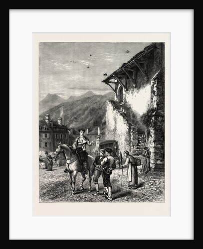 Market Place at Laruns, the Pyrenees, France by Anonymous