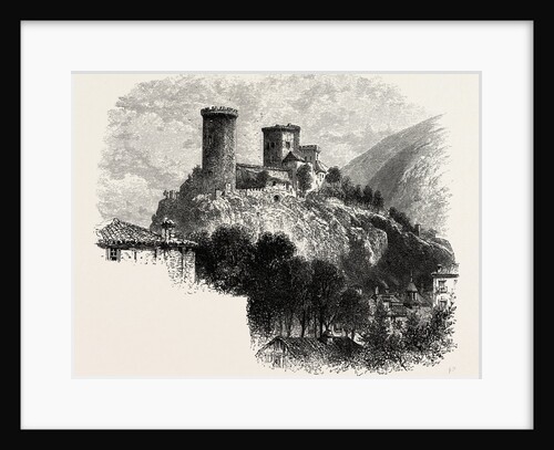 The Chateau of Foix, the Pyrenees, France by Anonymous