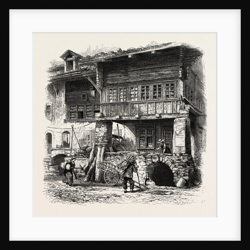 Houses at Unterseen, Bernese Oberland, Berner Oberland, Switzerland by Anonymous