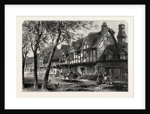Houses, Under, the Castle, Warwick by Anonymous