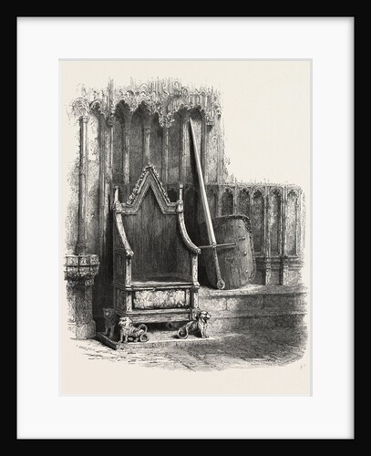 Coronation Chair, with Sword and Shield of Edward III., Westminster Abbey, London by Anonymous